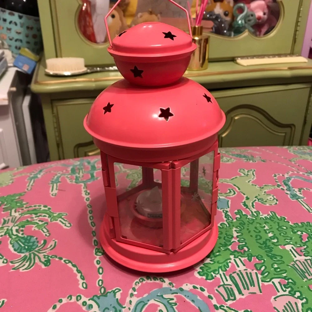 IKEA Pink Lantern with Star Accent